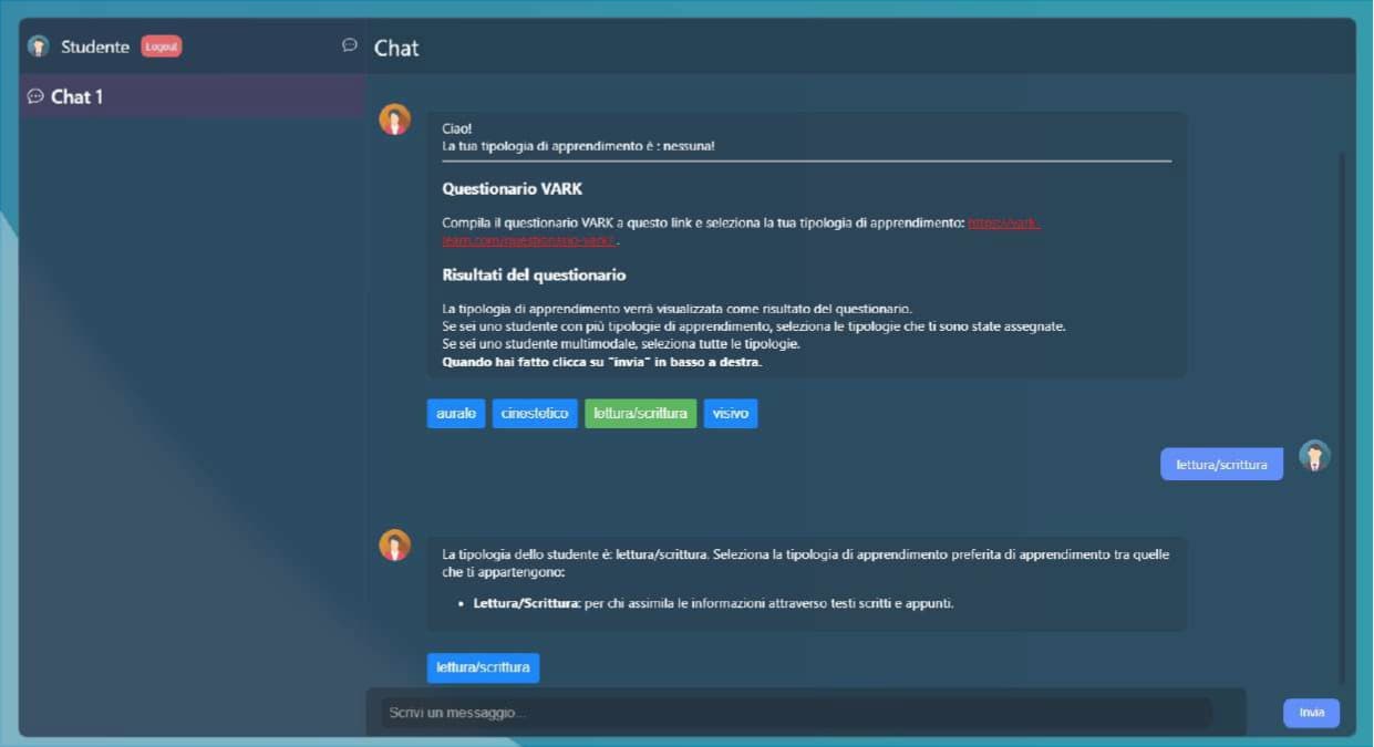 Prima versione del chatbot